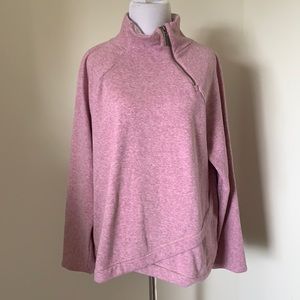 Cable & Gauge Pink Funnel Neck Sweatshirt Sz XL